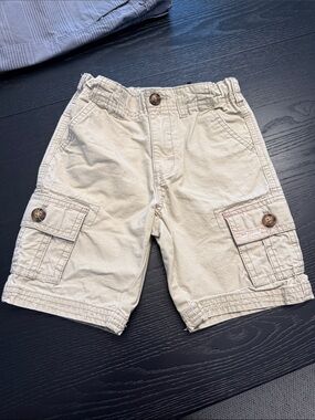 Carter kids Beige Cargo Shorts - Casual Utility Style